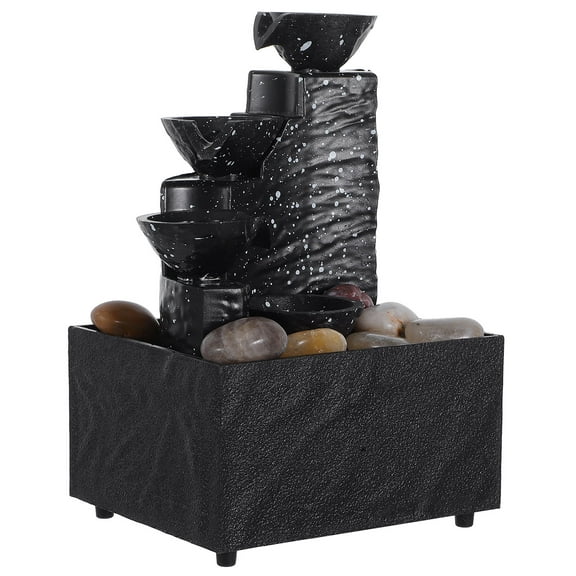 HOMEMAXS Small Tabletop Water Fountain Indoor Waterfall Home Decor Office Desk Decoration Tabletop Fountain Water Fountain Craft Table Decoration