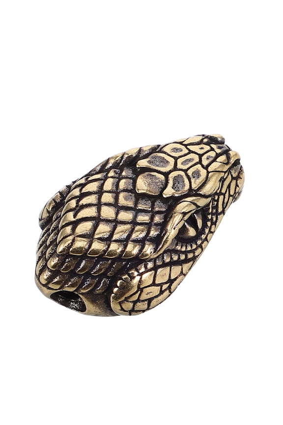Snake Charm Vintage Brass Snake Head Charm Pendant Charm Keychain Snake Charm Jewelry Making Snake Charm for DIY Lanyard