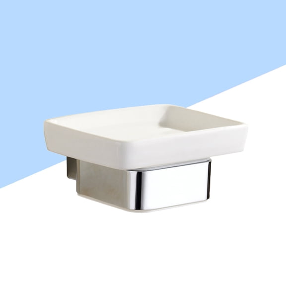 BEADCEST Shower Shampoo Holder Soap Holder Ceramic Space Saving Bathroom Renovators 1 Set