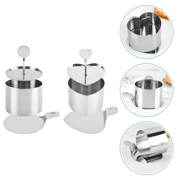 jojofuny Cake Molds Silver 2 Sets 3.0x3.0x2.2in