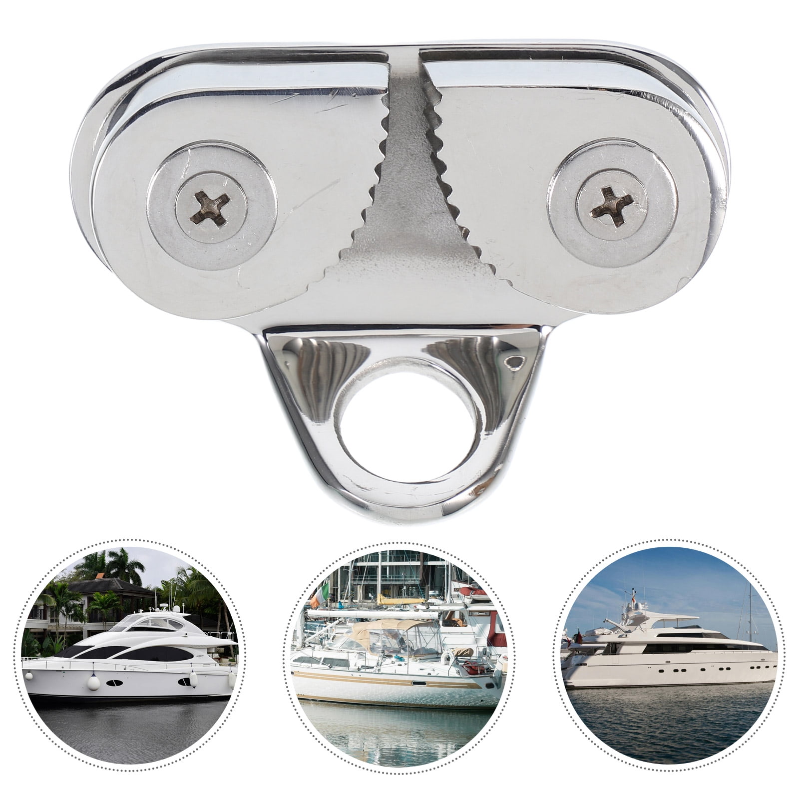 HOMEMAXS Stainless Steel Cam Cleat with Leading Ring for Boat Silver ...