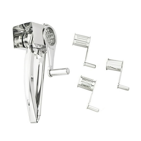 Stainless Steel Cheese Grater for Kitchen Use with Blades and Interchangeable Grating Sizes 5 Pieces Set
