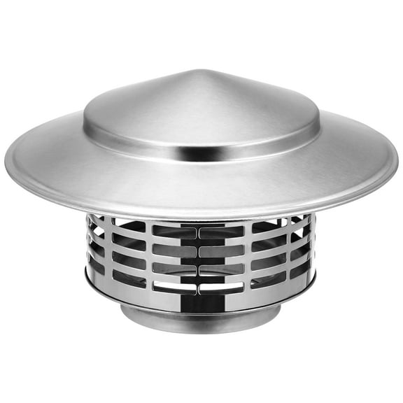 HOMEMAXS Stainless Steel Chimney Cap for Protecting Rooftops and Chimneys from Silver