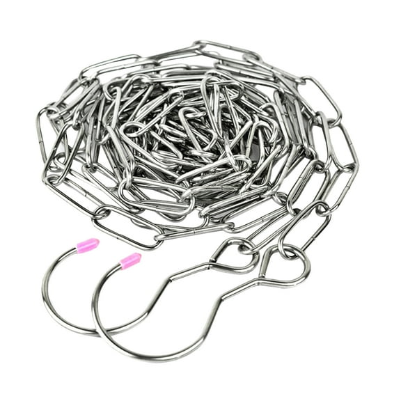 HOMEMAXS Stainless Steel Clothes Drying Chain with Two Hook Clothes Storage Chain Clothes Drying Rope Rack Portable Clothesline (2 Meters Length)