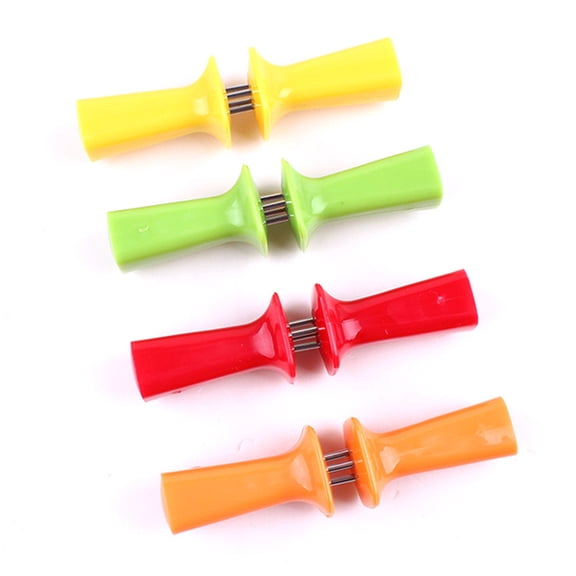 Stainless Steel Corn Fork Grilling Skewers for Barbecue with Assorted Color Handles 8 Pieces