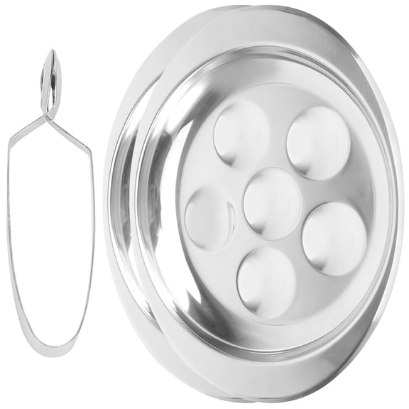 VERDANVERSE Serving Dish Escargot Baking Tray Even Heating 1 Set Silver Stainless