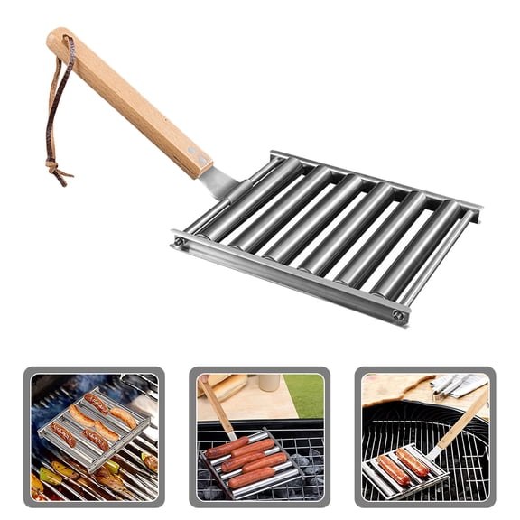 CRAFTHROU Hot Dog Sausages Holder Grill Rack with Assorted Color 1Pcs
