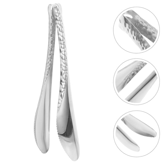 HOMEMAXS Stainless Steel Tong for Cooking and Grilling Steak and Barbecue Tong for Food Serving and Buffet Metal Grill Tong Food Tong