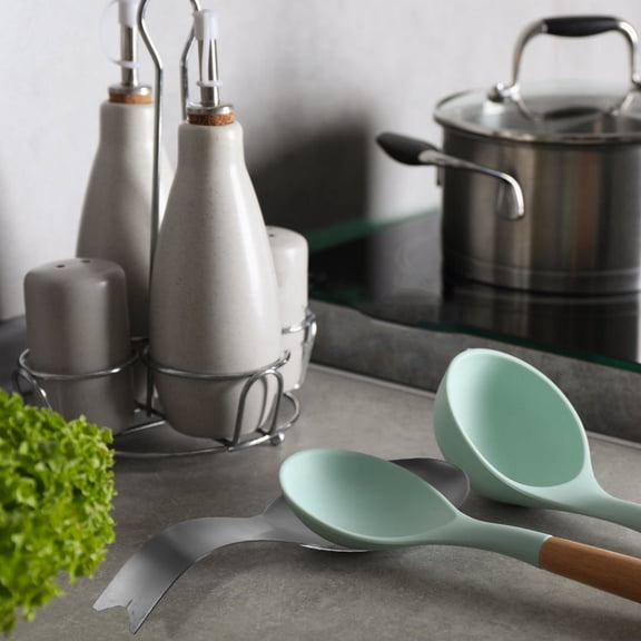 HOMEMAXS Stainless Steel Utensil Holder Tail Shape Spoon Rest for Stove Top and Kitchen Counter