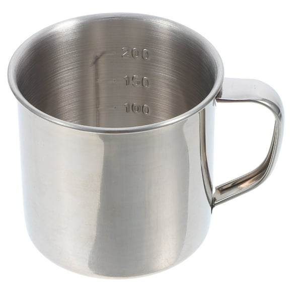 HOMEMAXS Stainless Steel Water Cup For Kids Toddlers Unbreakable Graduated Coffee Mugs With Handle Tea Cups For Outdoor Camping Hiking Backpacking