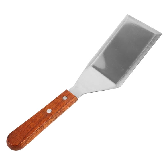 HOMEMAXS Stainless Steel spatula with Wood Handle for Grilling and Frying Large Steaks Multi Color 12.5 inches