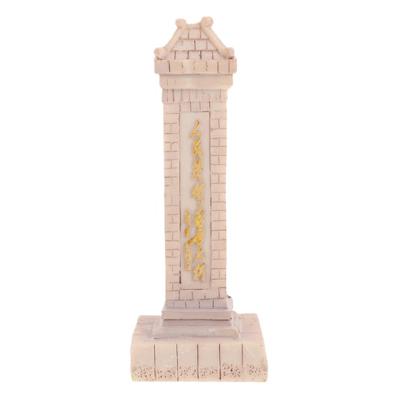 VERDANVERSE Monument Ornament People's Heroes Monument Statue Beige Resin 1Pcs
