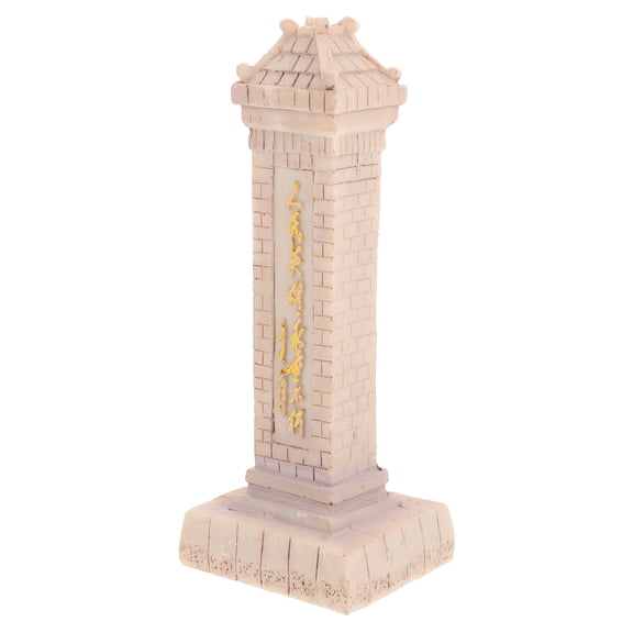 Minkissy People's Heroes Monument Decor Resin Sculpture for Desktop and Bookcase