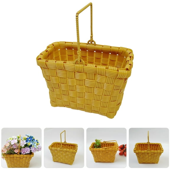 jojofuny Rectangular Storage Basket Khaki For Children Teachers 1Pack 8.7X7.5X4.3In