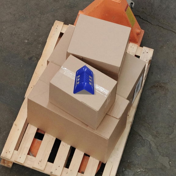 OULII Sturdy Blue Plastic Corner Protector for Flatbed Strap and Cargo Protection