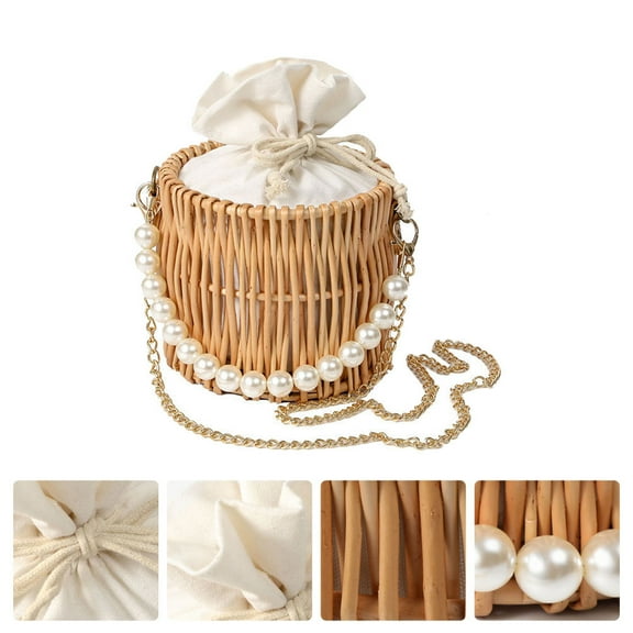 HOMEMAXS Straw Tote Bag Purse Beach Bags for Women Handbag 's Brown