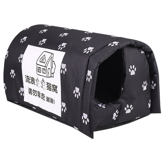 HOMEMAXS Waterproof Outdoor Cat House, Weatherproof Pet Shelter, Indoor
