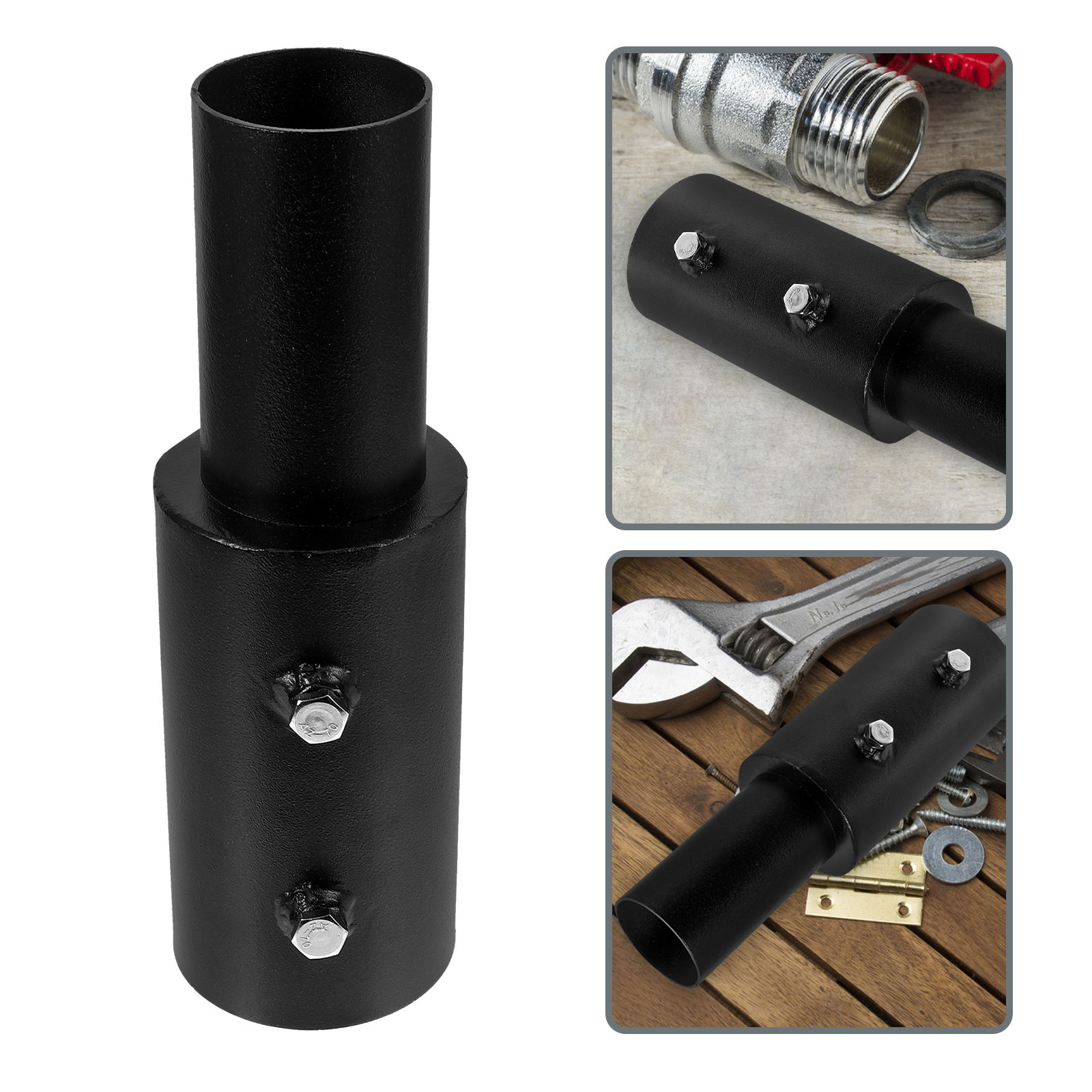 HOMEMAXS Street Lamp Pole Adapter Light Post Adapter Tenon Light Pole ...