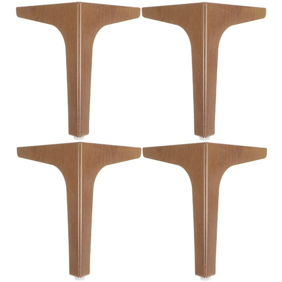 HOMEMAXS Sturdy Brown Furniture Legs for Chairs Tables Cabinets Made of Cold Rolled Steel 4 Pieces