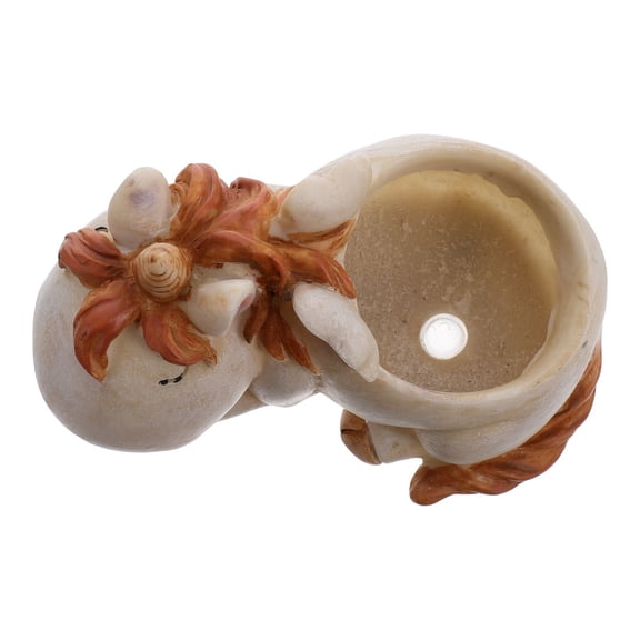 Minkissy Mini Unicorn Shaped Flowerpot for Indoor Succulents with Air Permeability
