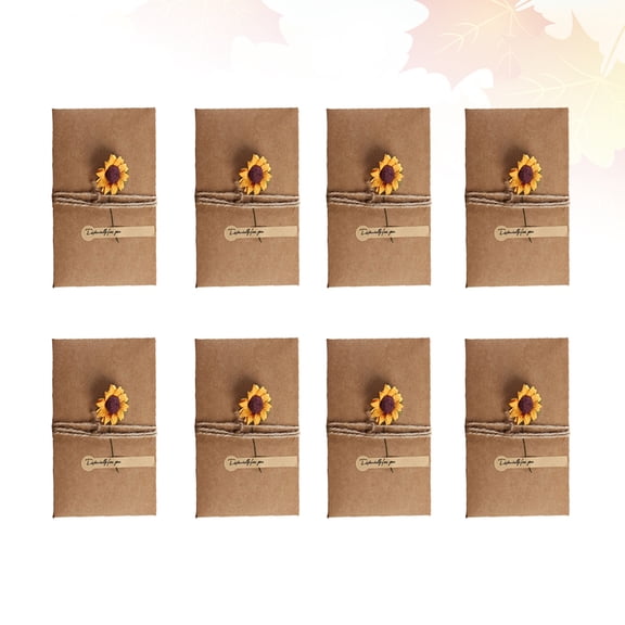 Minkissy Sunflower Greeting Cards for Parties and Occasions Crafted with Paper Multi 12pcs Large and Small Cards