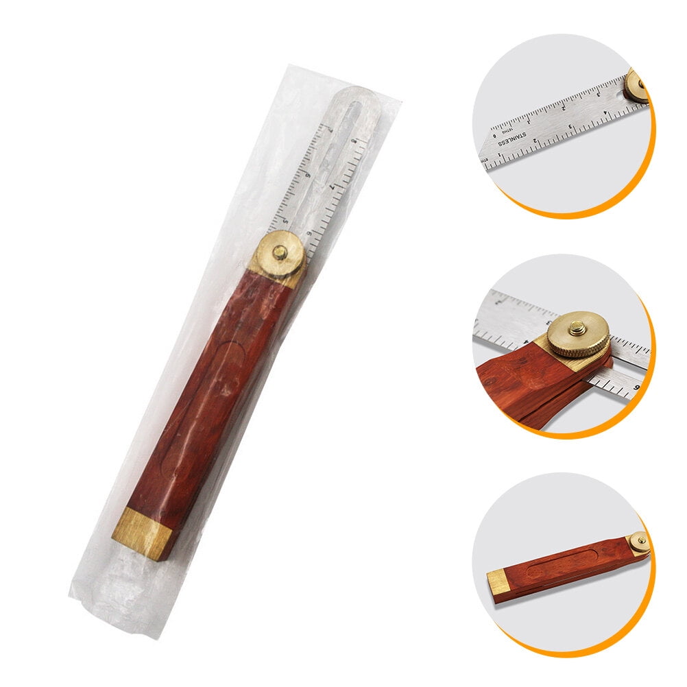 HOMEMAXS T Bevel Sliding Ruler with Wooden Knob for Measurement Durable ...