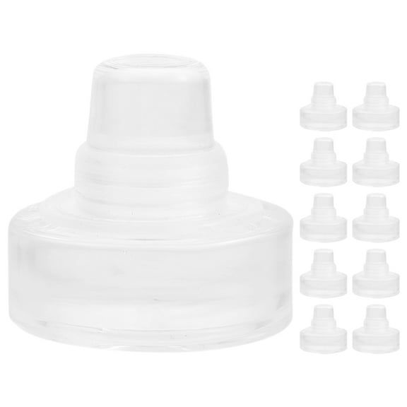 T Shaped Glass and Silicone Wine Bottle Stoppers for Home and Restaurant Use TransparentReusable 12pcs