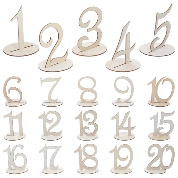 Table Numbers for Wedding Reception Wooden Seat Sign Banquet
