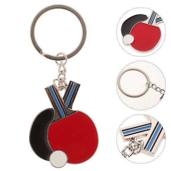 Table Tennis Bat Keychain Sports Theme Table Tennis Bats Keychain Purse Pendant Decoration