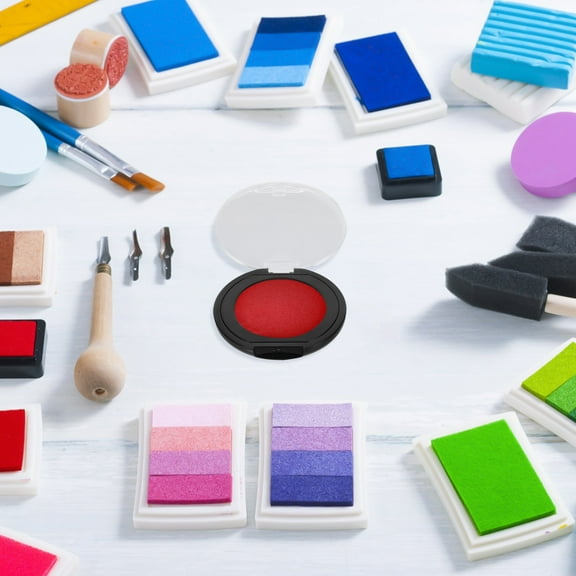 Thumbprint Ink Finger Quick Drying Erasable Ink Pad For Identification And Security Id Round Black