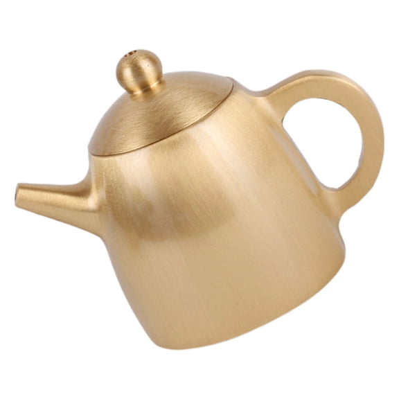HOMEMAXS Tiny Brass Teapot Home Decor Miniature Tea Kettle Teapot Ornament Collectible Decor Miniature Teapot Decor Brass Decoration