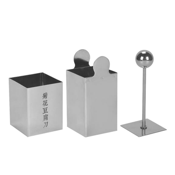 Tofu Press Mold Square Tofu Slicing Frame Stainless Steel Tofu Shredder Metal Tofu Shaper for Homemade Tofu Preparation Cooking