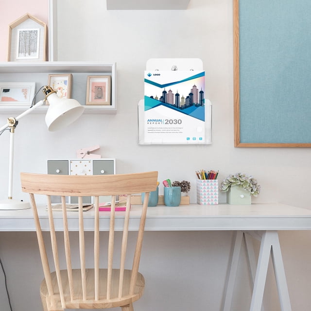 HOMEMAXS Transparent A4 Leaflet Holder for Desktop File Organization ...