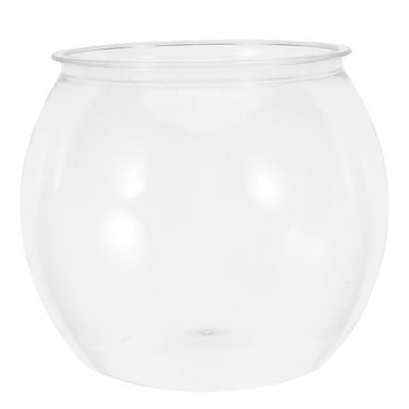 Alnilamo Clear Plastic Fish Bowl Vase Bubble Bowl Round