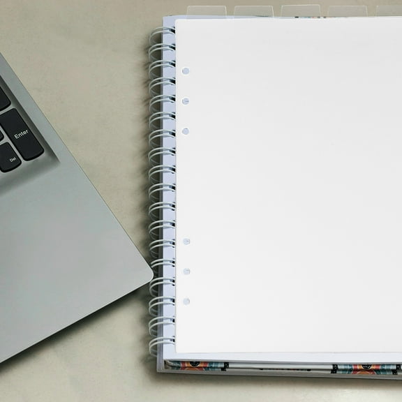 HOMEMAXS Transparent PVC Notebook Dividers with Detachable Tabs for Daily Use and Organization 10 Sheets