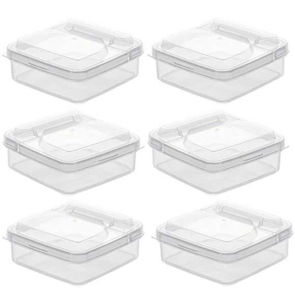 TITINICE Cheese Slices Holder Plastic 6Pack For Kitchen Utensil Daily Use 3.93X3.93X1.57in