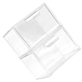 thumbnail image 1 of HOMEMAXS Transparent Plastic Drawer Organizer for Storage in Bedroom Bathroom Vanity Kitchen 2 Pcs 6.3x4.7x2.8 Inch, 1 of 8