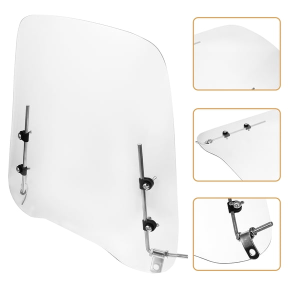 HOMEMAXS Trendy Clear Motorcycle Windscreen Windshield Baby 42.00X40.00X3.00CM