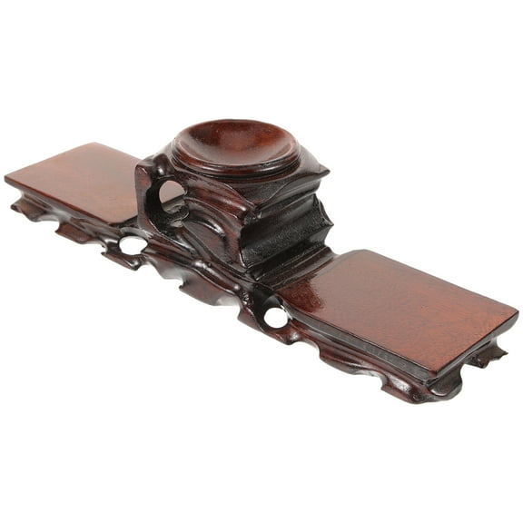 HOMEMAXS Wood Trophy Stand with Vase Display and Small Fish Base for Home Decor