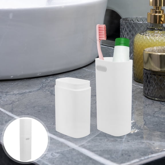 HOMEMAXS Tubes Portable Toothbrush Cup Travel 20.00X6.00X4.00CM White