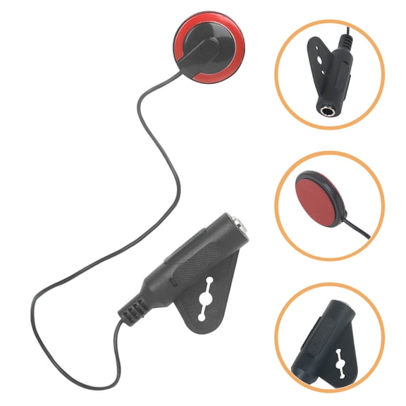 HOMEMAXS Ukulele Guitar Microphone Pickup 15.00X3.00X0.90CM Black