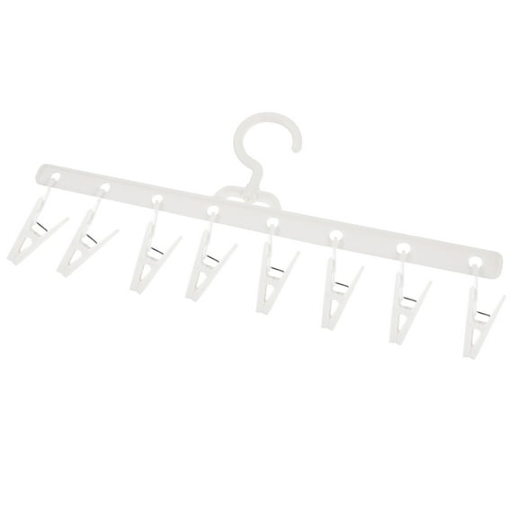 HOMEMAXS White Underwear Drying Rack with Socks Clips and Clothespins for Trousers, Laundry Organizer