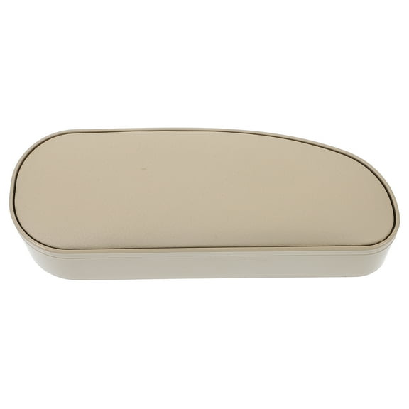 HOMEMAXS Universal Car Armrest Cushion for Driver's Seat Beige Adjustable Height with Storage Compartment
