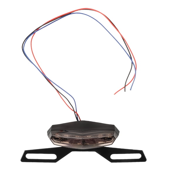 HOMEMAXS Universal Motorcycle Tail Light Motorcycles Chopper Work Black