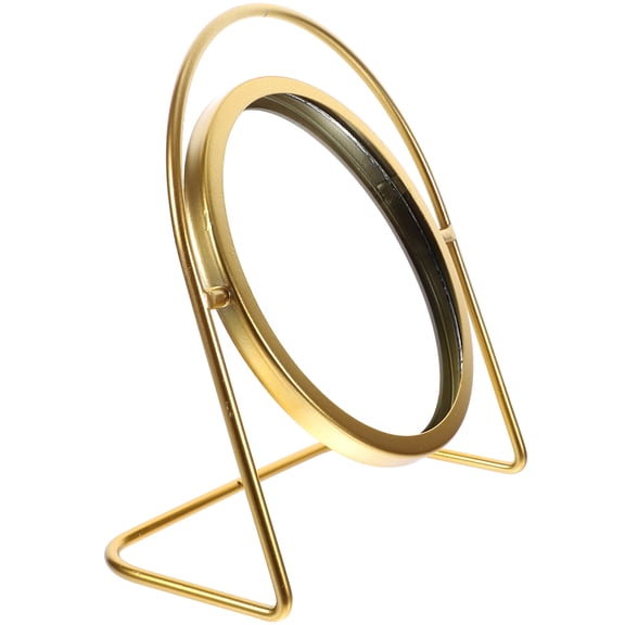 HOMEMAXS  Vanity Desk Mirror Magnification Gold Cosmetics Travel Golden