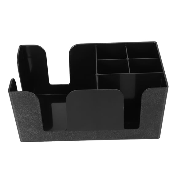 BEADCEST Black Plastic Countertop Cup Organizer Storage Box for Tea Shops, 1 Pack, and Space-Saving