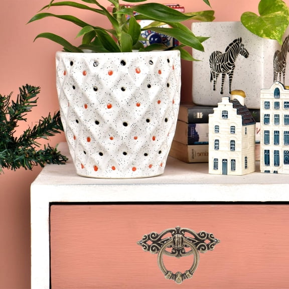 HOMEMAXS Vintage Coffee Zinc Alloy Door Handle Knob for House Decoration 2.5 x 0.9 Inch Antique Brass Finish