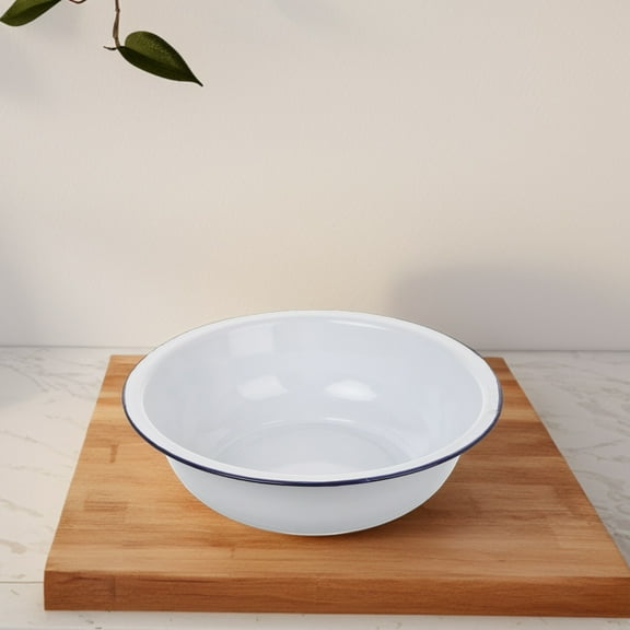 HOMEMAXS Vintage Enamel Mixing Bowl Enamelware For Kitchen Enamel Basin For Washing Vegetable Enamel Soup Bowl