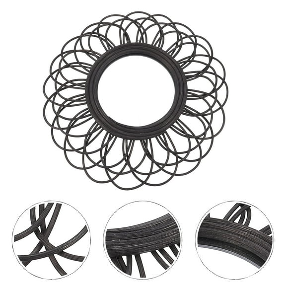 HOMEMAXS  Vintage Rattan Wall Decor Decorative Mirror Nordic Style Good Quality