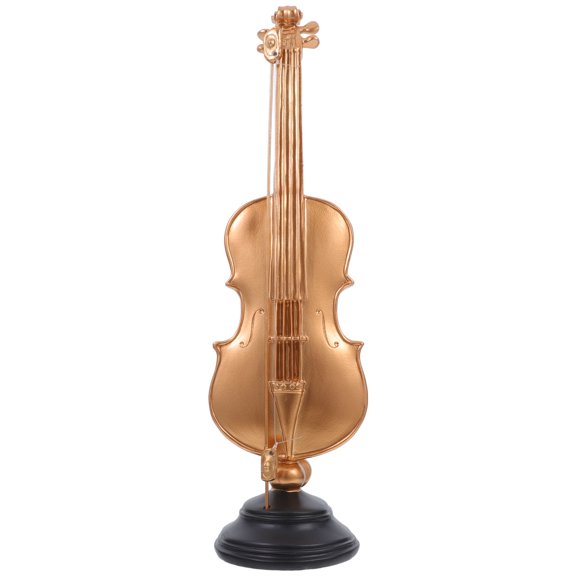HOMEMAXS Violin Ornaments Model Souvenir Mute Mini with Stand Miniature Cello Tiny Office Golden